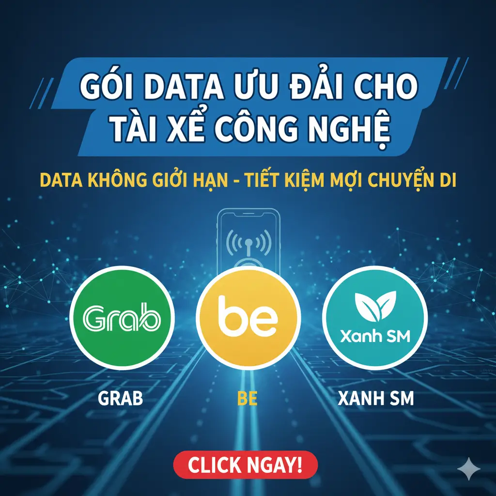 Gói 4G Viettel Cho Người Chạy Grab/Be: Giá Rẻ – Dùng Cả Ngày – Đăng Ký NEW gửi 290